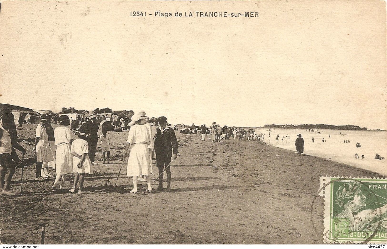 Cpa La Tranche Sur Mer Partie De Cricket Sur La Plage - Cricket