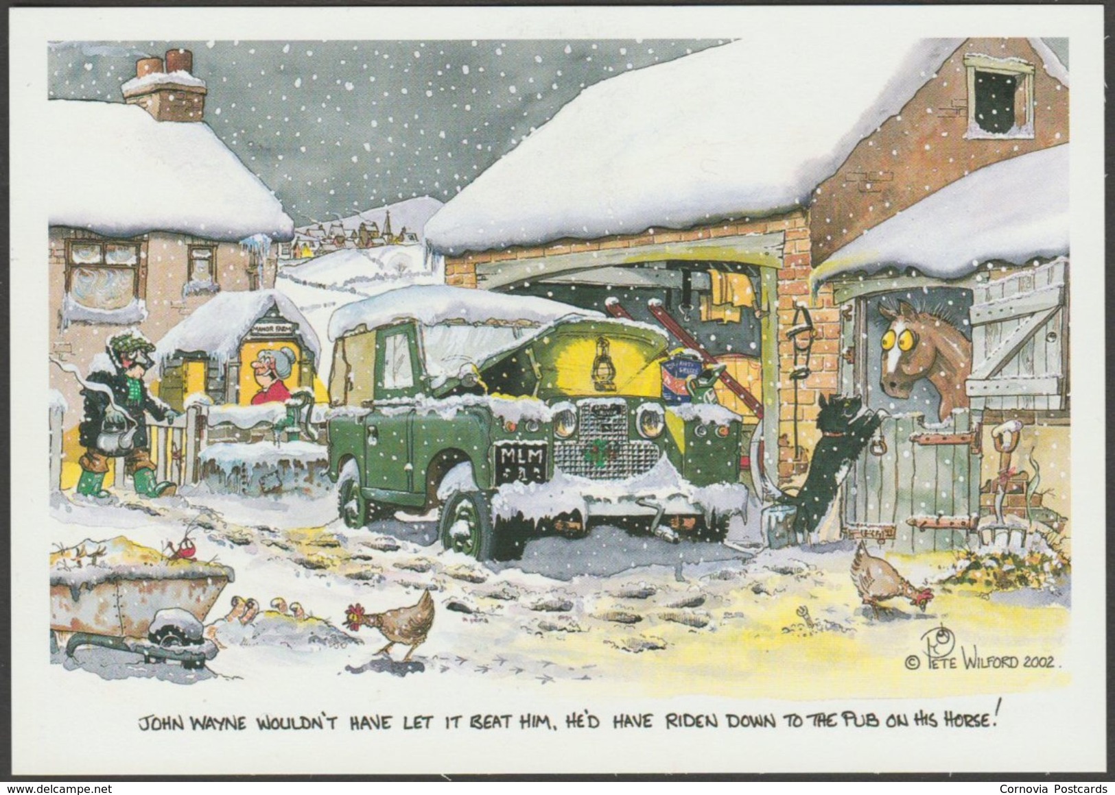 Land Rover Humour - Pete Wilford - Land Rover Enthusiast Postcard - Passenger Cars