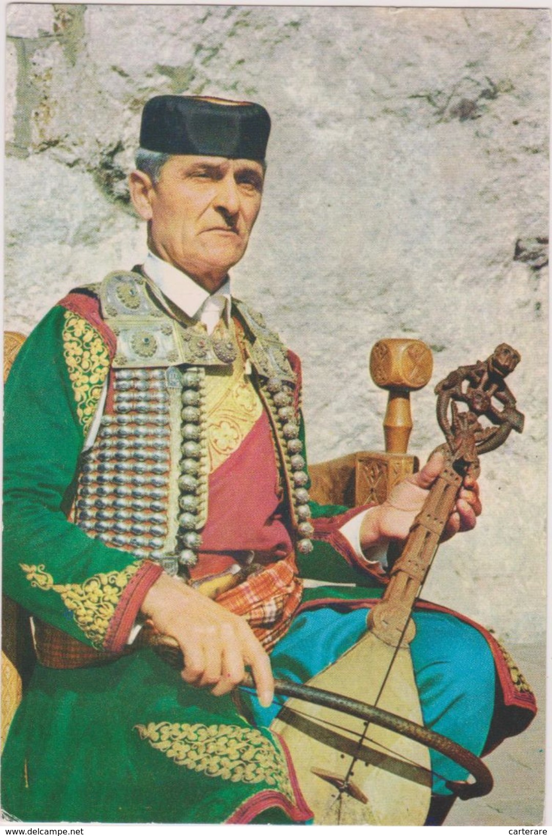 EX YOUGOSLAVIE,jugoslavija,MONTENEGRO,prés Croatie,CRNOGORSKI GUSLAR,MONTENEGRIN,MUSICIEN,GUERRIER - Montenegro