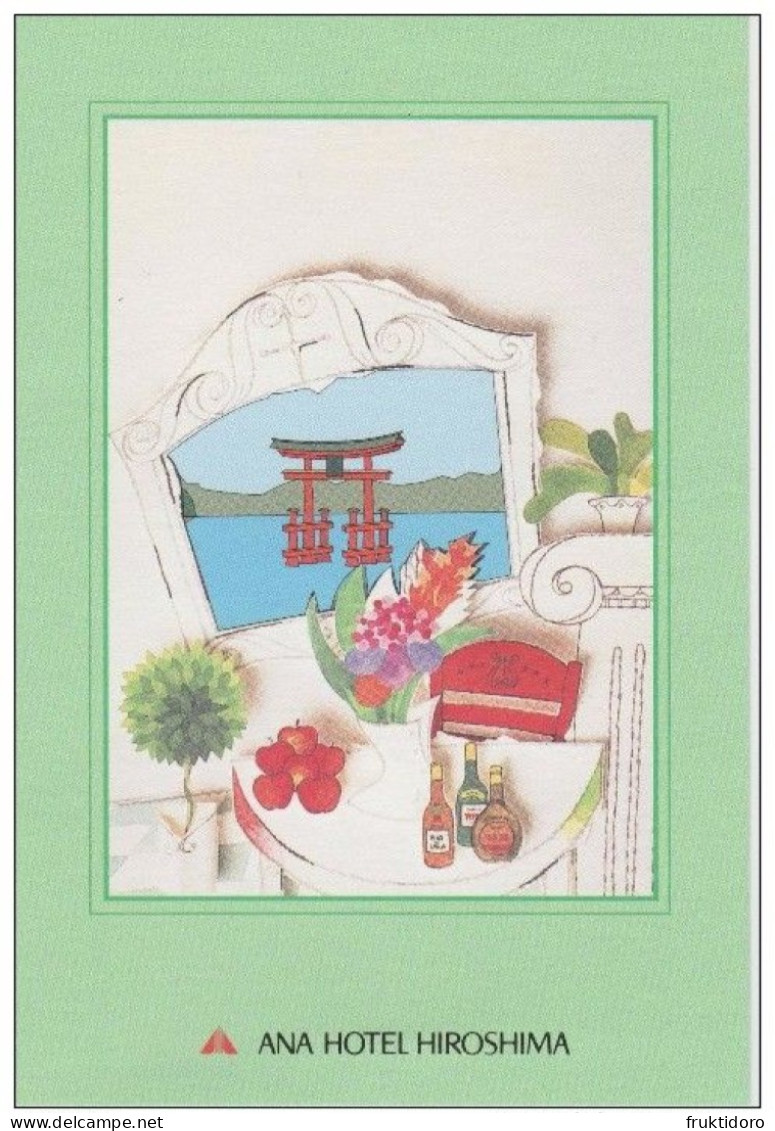 AKJP Japan Postcards Hotels Nikko Osaka / ANA Hotel Hiroshima / Haneda Airport Excel Hotel Tokyu / Okura Kobe Hotel - Colecciones Y Lotes