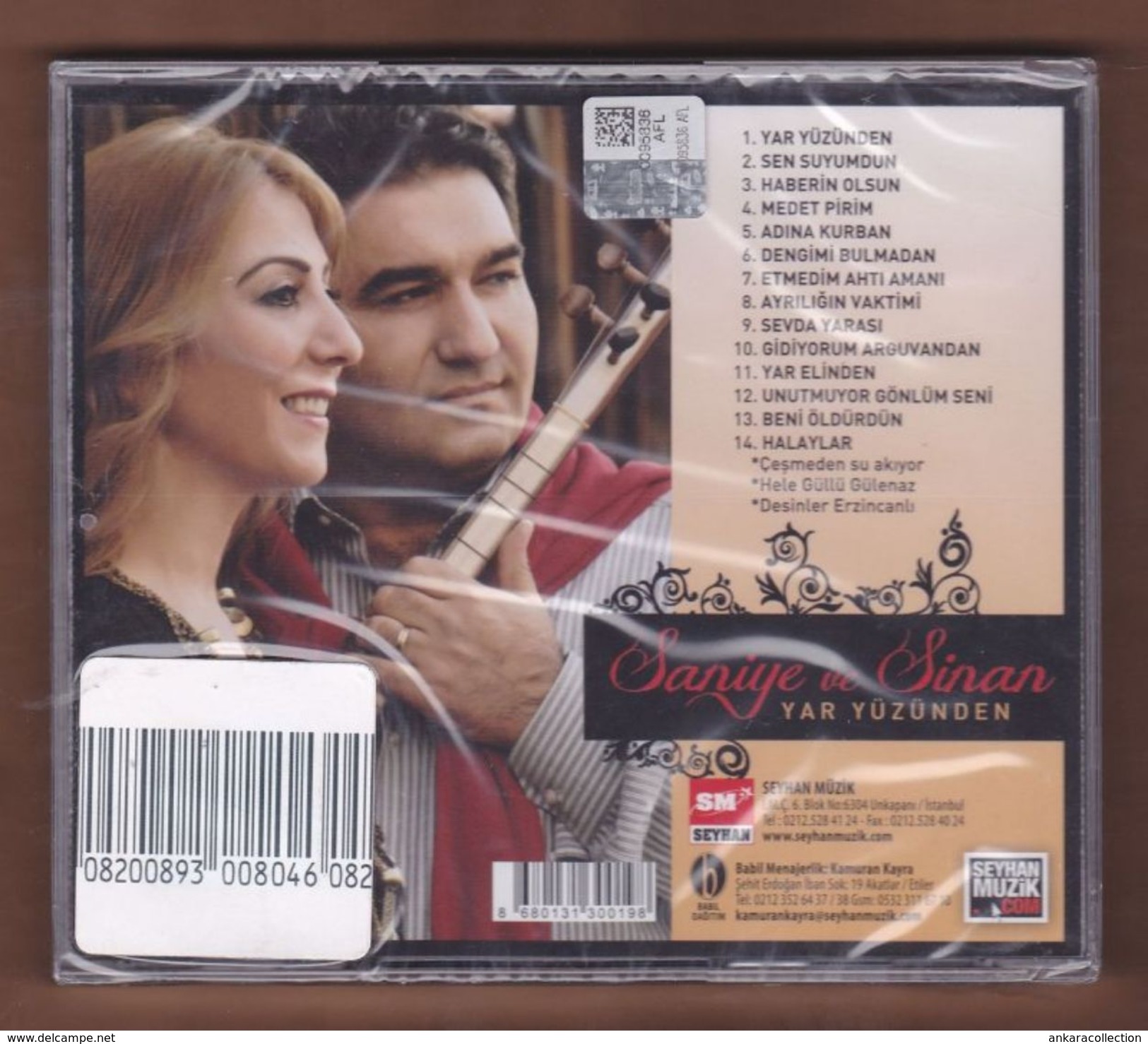 AC - Saniye Ve Sinan Yar Yüzünden BRAND NEW TURKISH MUSIC CD - World Music