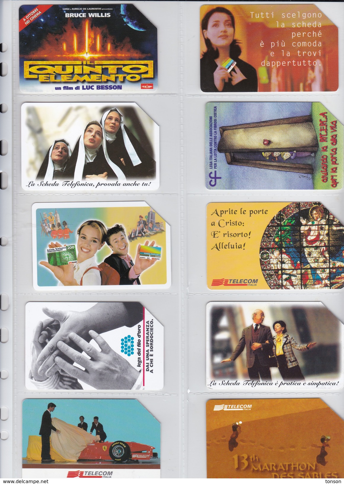 Italy, 10 Different Cards Number 8, Ferarri, Women, Marathon, Movie, 2 Scans. - [4] Collections