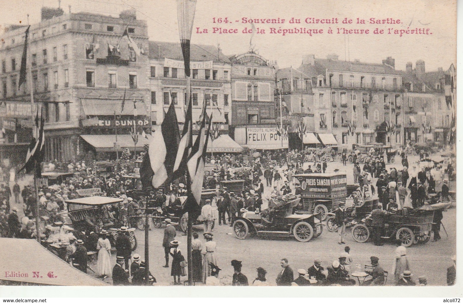 Le Mans-Souvenir Du Circuit De La Sarthe-La Place De La République à L'Heure De L'Apéritif.Edit.NG. - Le Mans