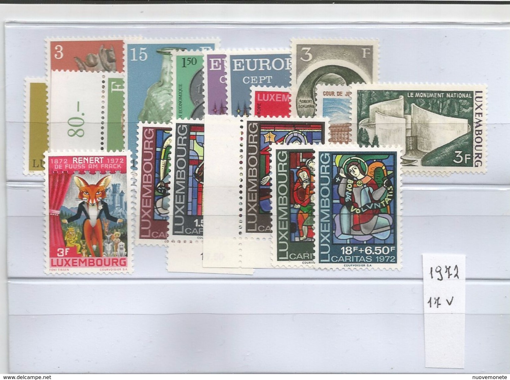 LUSSEMBURGO ANNATA 1972 17 Valori Ordinari  NUOVI PERFETTI  MNH** - Années Complètes