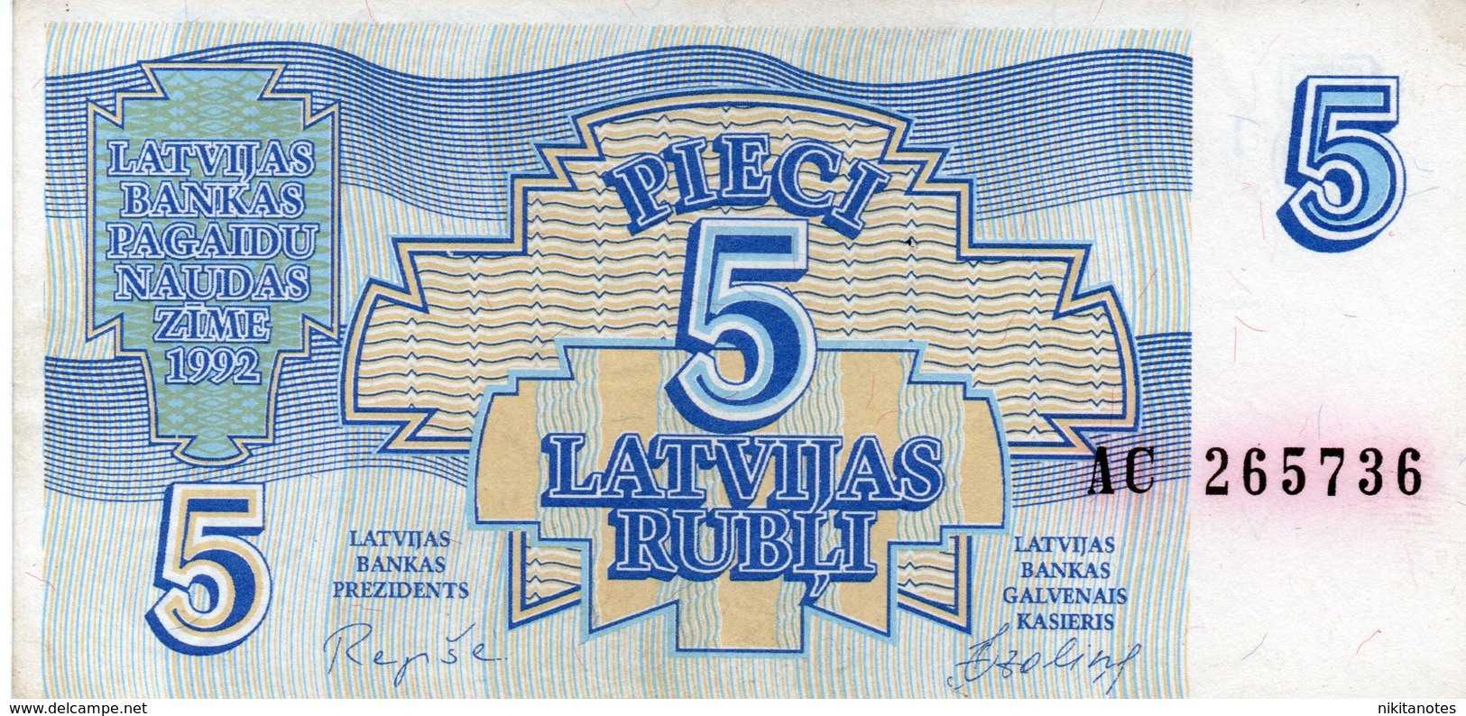 5 RUBLI 1992 Lettonia Latvia See Scan - Latvia