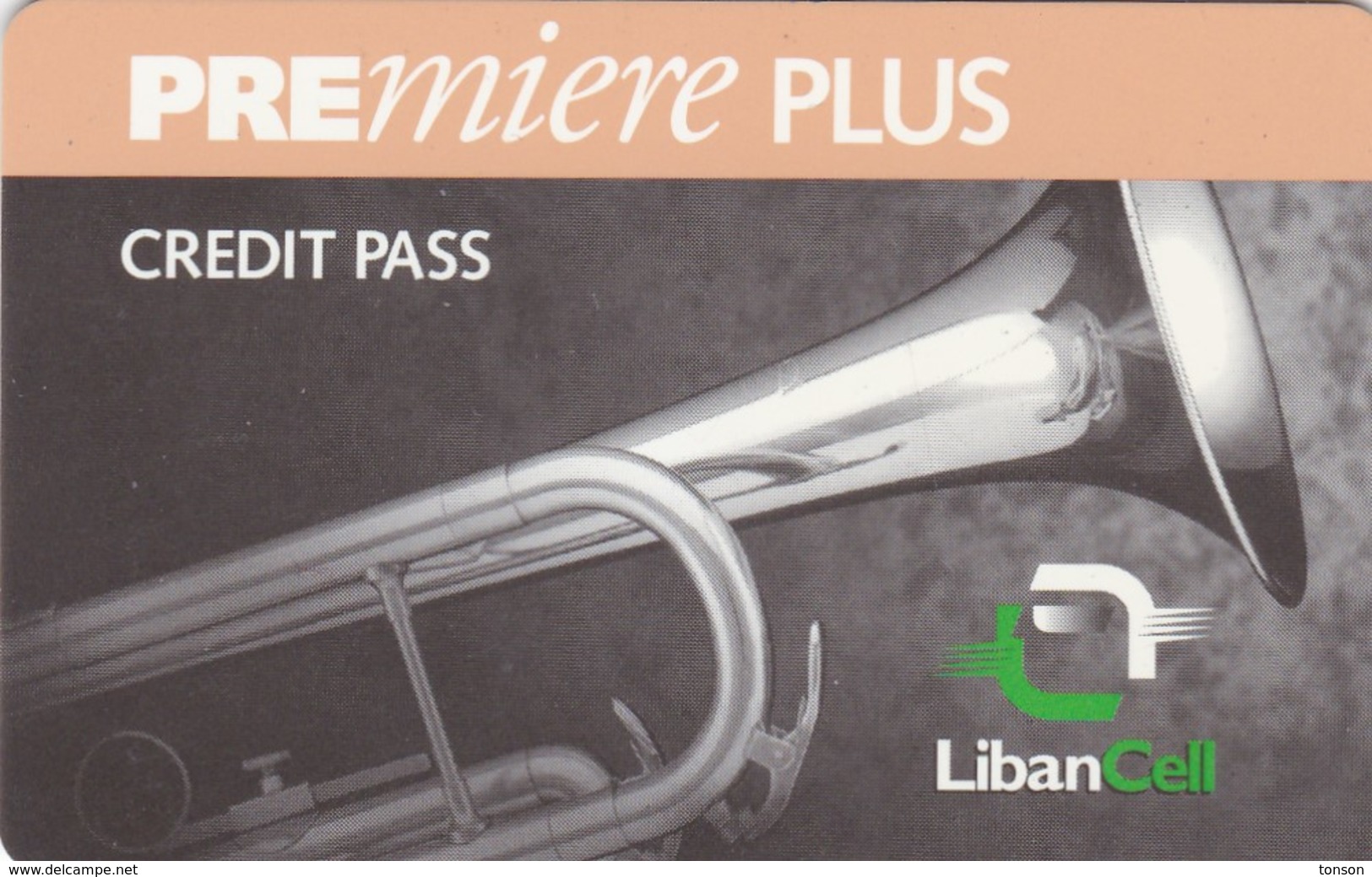 Lebanon, LB-LBC-REF-0001?, Premiere Plus - Saxophone 2 Scans.   Exp. : 31/08/1999   Orange Line - Liban