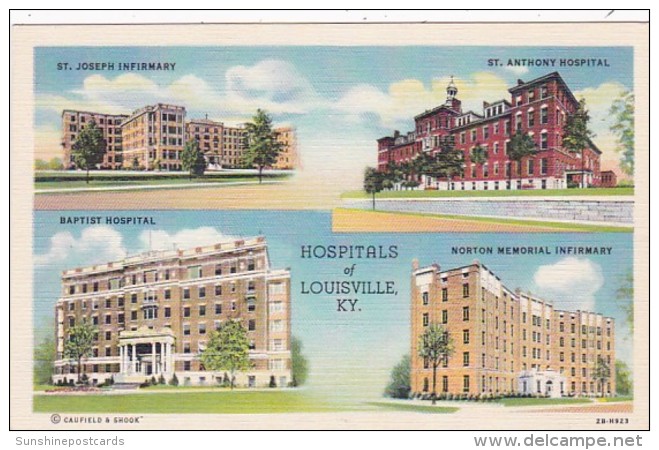 Kentucky Louisville St Joseph Infirmary Baptist Hospital St Anthony Hospital &amp; Norton Memorial Hospital Curteich - Louisville