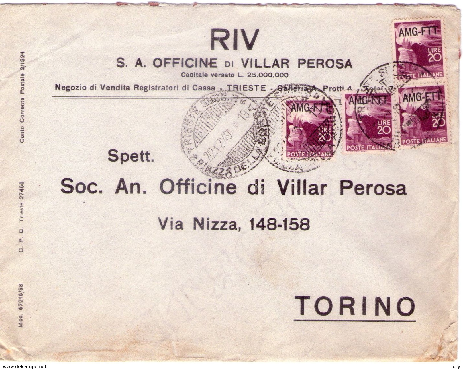 Lotto Di 2 Pezzi:lettera Con 4 Valori Lire 20 Lavoro E Aerogramma Lire 60 Nuovo Timbrato  -VEDERE 2 FOTO- - Storia Postale