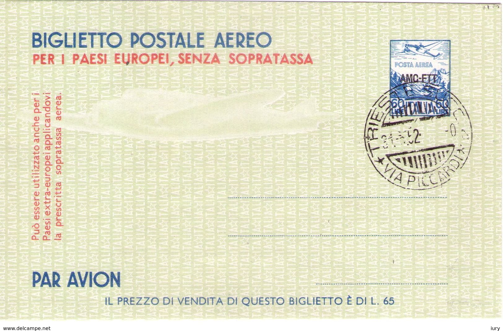 Lotto Di 2 Pezzi:lettera Con 4 Valori Lire 20 Lavoro E Aerogramma Lire 60 Nuovo Timbrato  -VEDERE 2 FOTO- - Storia Postale