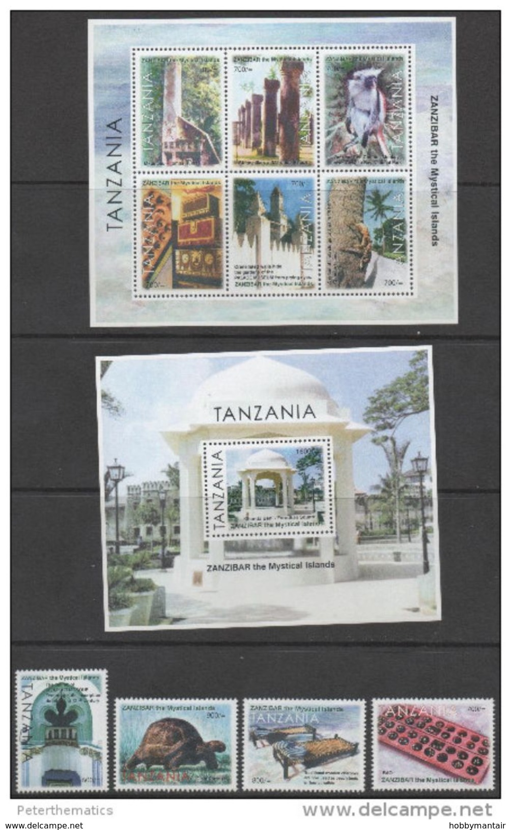 TANZANIA,2013, ZANZIBAR, TURTLE,MONKEY, CRAB,4v+ S/S+ M/S, MNH** - Other & Unclassified