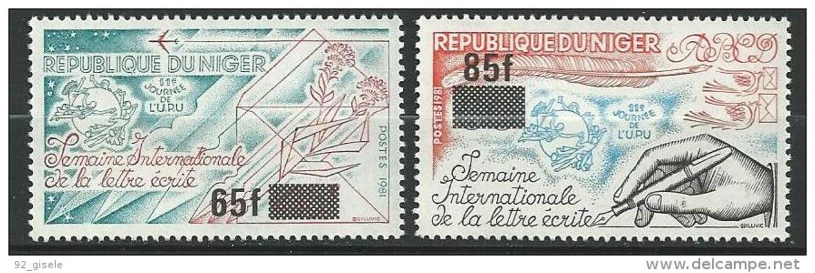 Niger YT 547 & 548 " Journée De L'UPU "1981 Neuf** - Niger (1960-...)