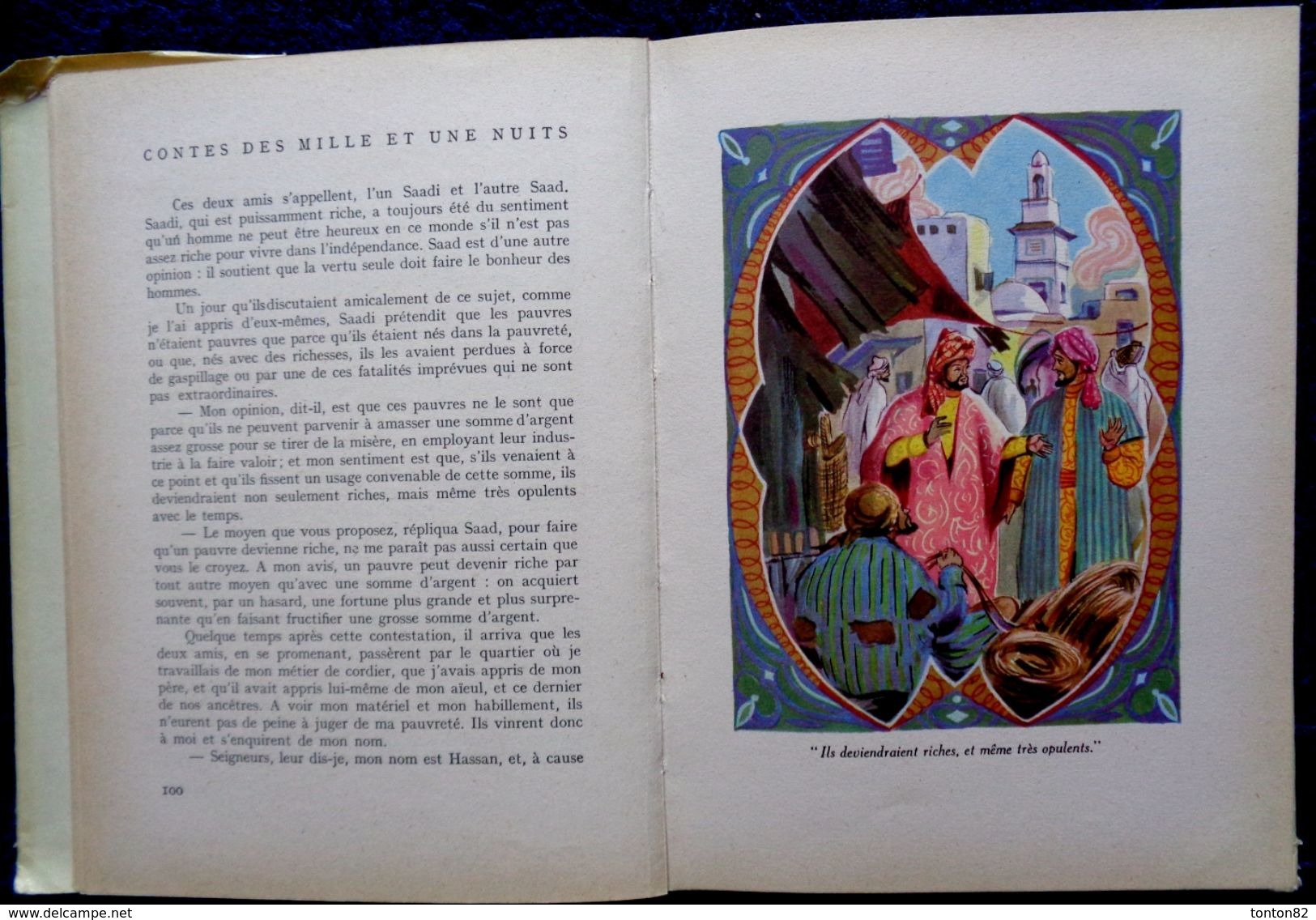 Contes Des Mille Et Une Nuits - Tome II -  Bibliothèque Rouge Et Or Souveraine - ( 1954 ) . - Bibliotheque Rouge Et Or