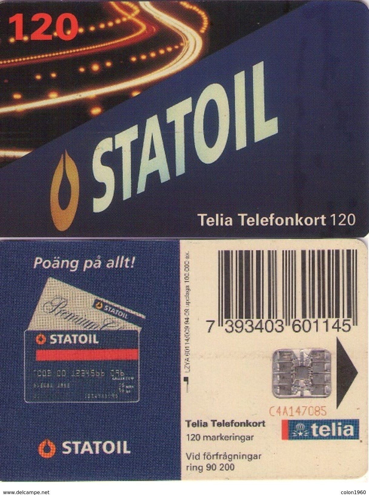 SUECIA. SE-TEL-120-0009. Statoil I. 1994-09. (533) - Suecia