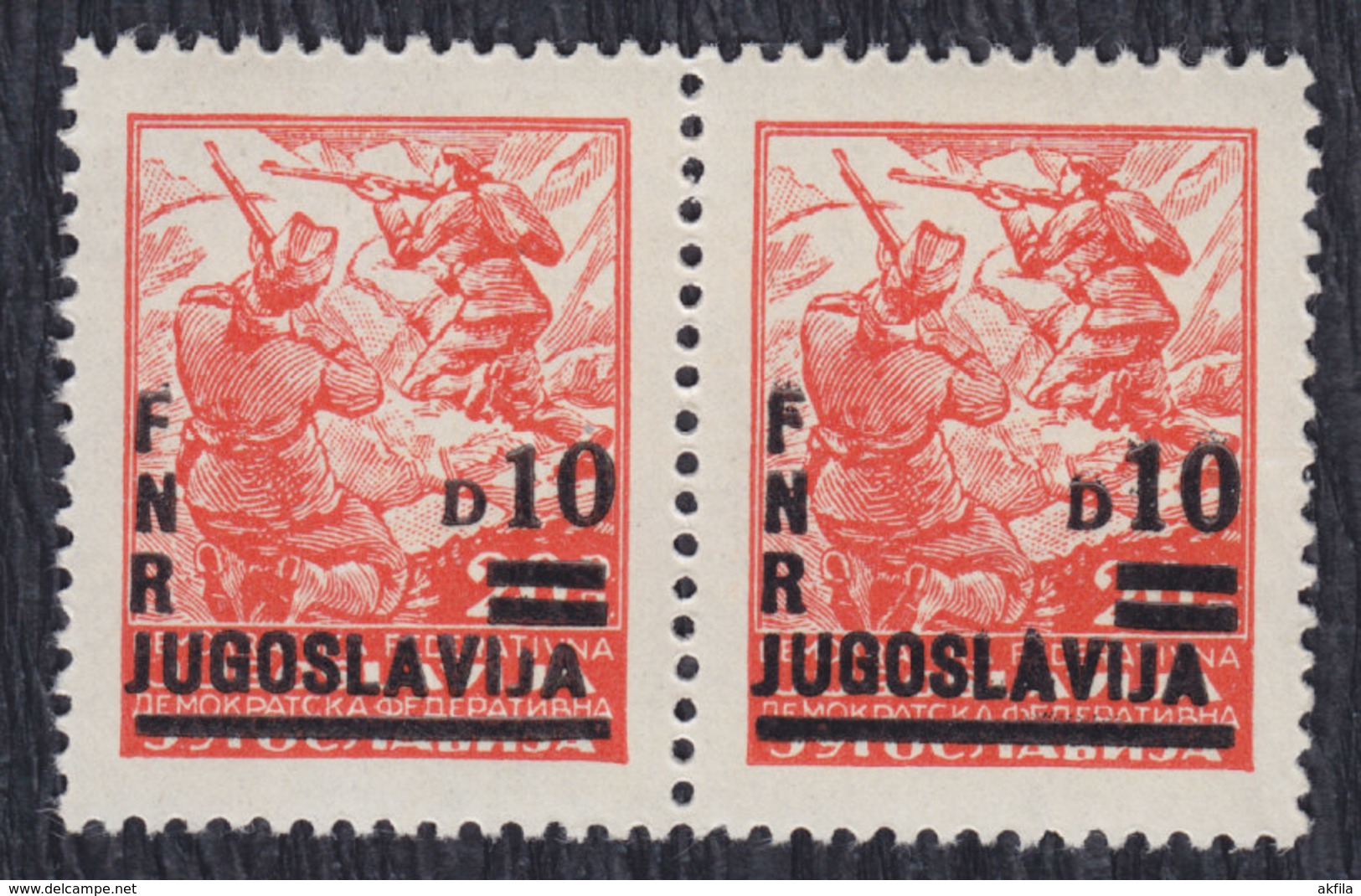 Yugoslavia 1949 Definitive, Error - Overprint Breakthrough, MNH (**) Michel 589 - Non Dentelés, épreuves & Variétés