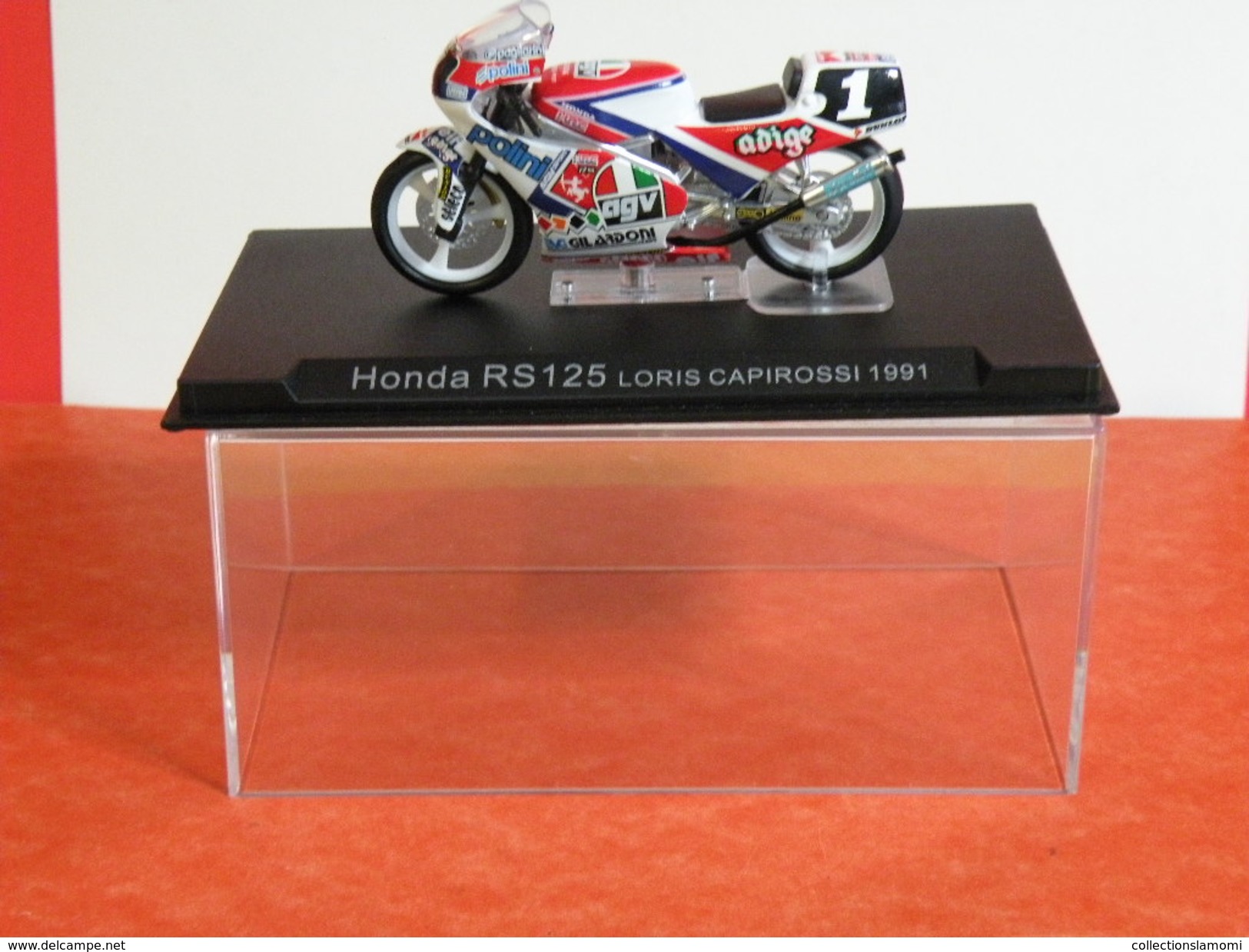 MOTO 1/24 > Honda RS 125 Loris Capirossi 1991 Sous Vitrine - Motos