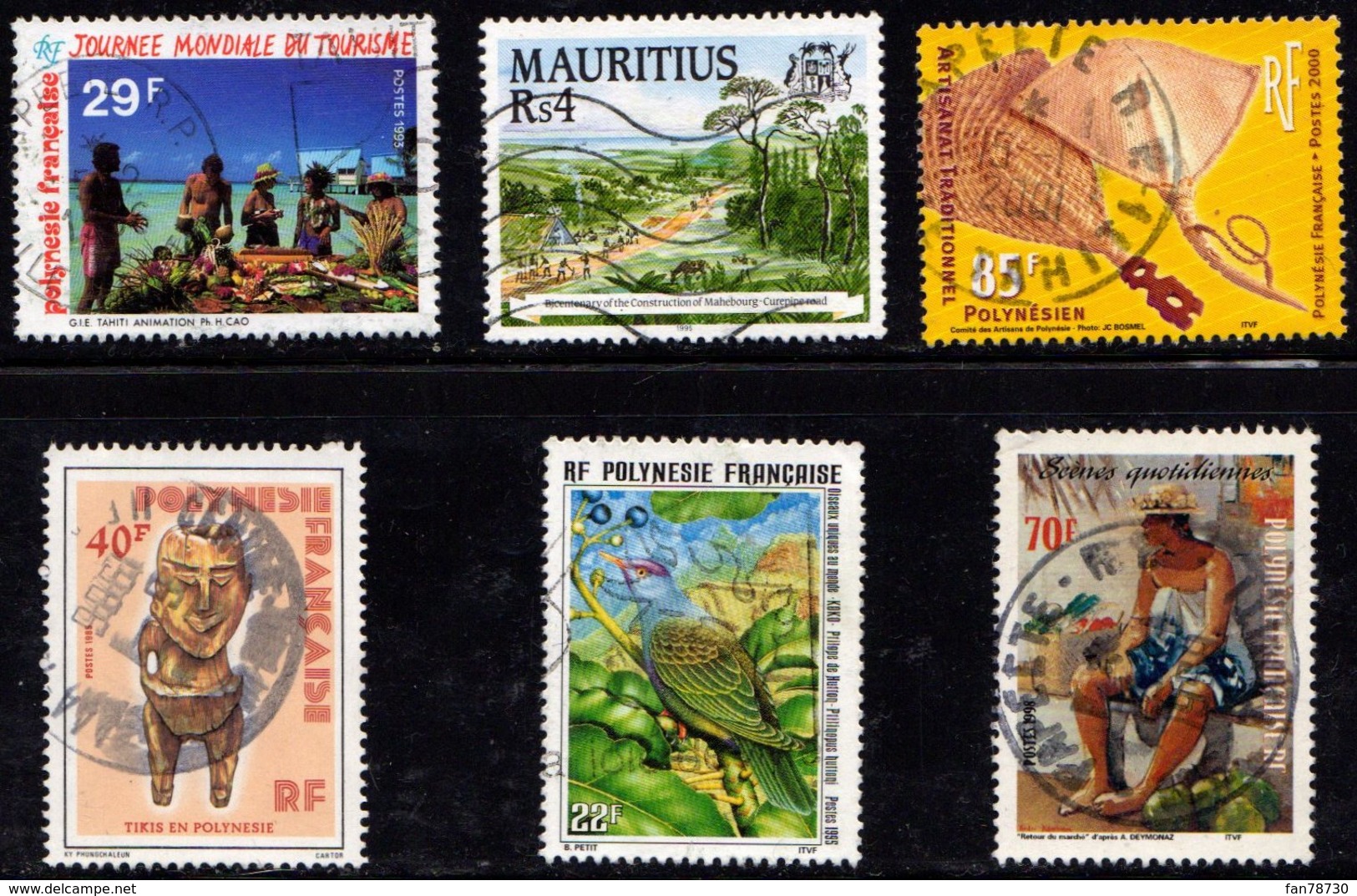 Polynésie Française 1985 à 2000 - Y&T 229, 442, 479, 574, 627 Et Michel 798  (oblitérés) - Used Stamps