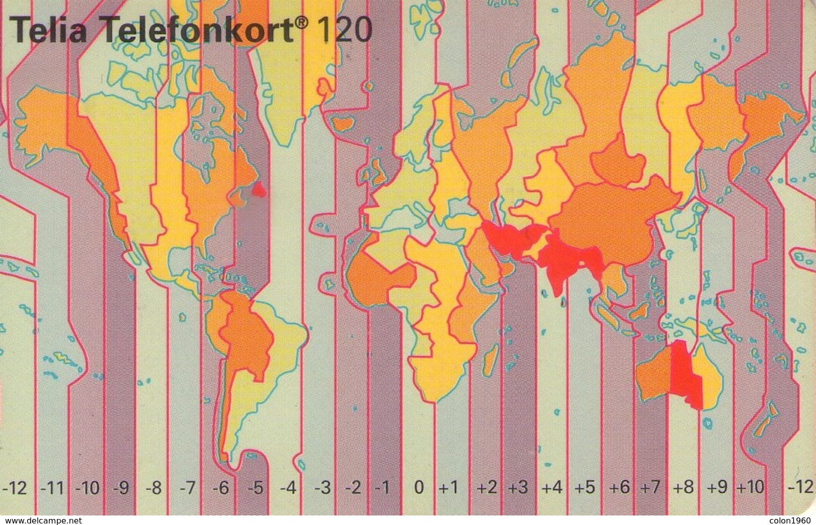 SUECIA. SE-TEL-120-0004. Time Zones - Tidszoner. 1994-03. (564) - Schweden