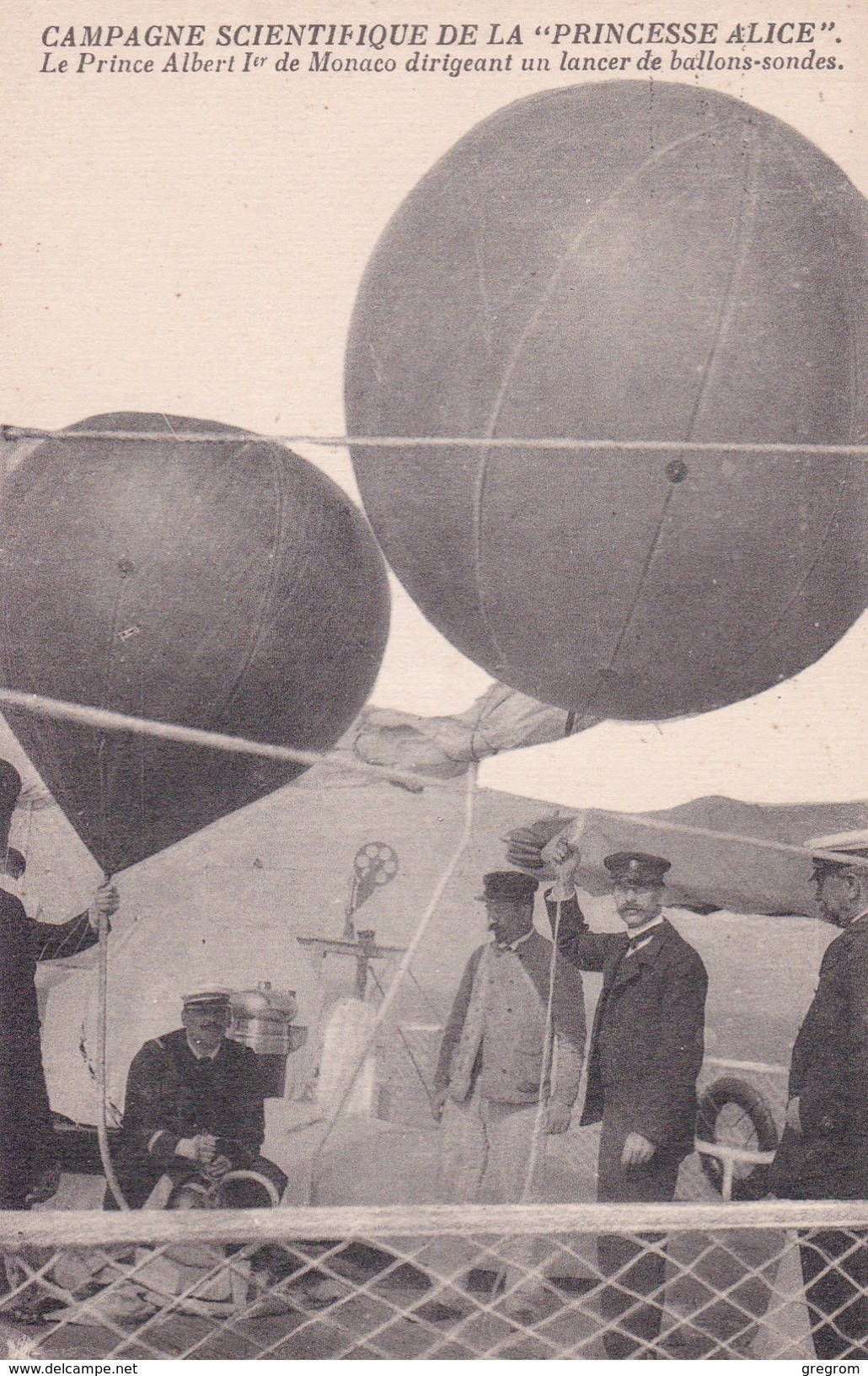 MONACO : Campagne Scientifique De La " PRINCESSE ALICE " Le Prince Albert 1er Dirigeant Un Lancer De Ballons-sondes - Oceanographic Museum