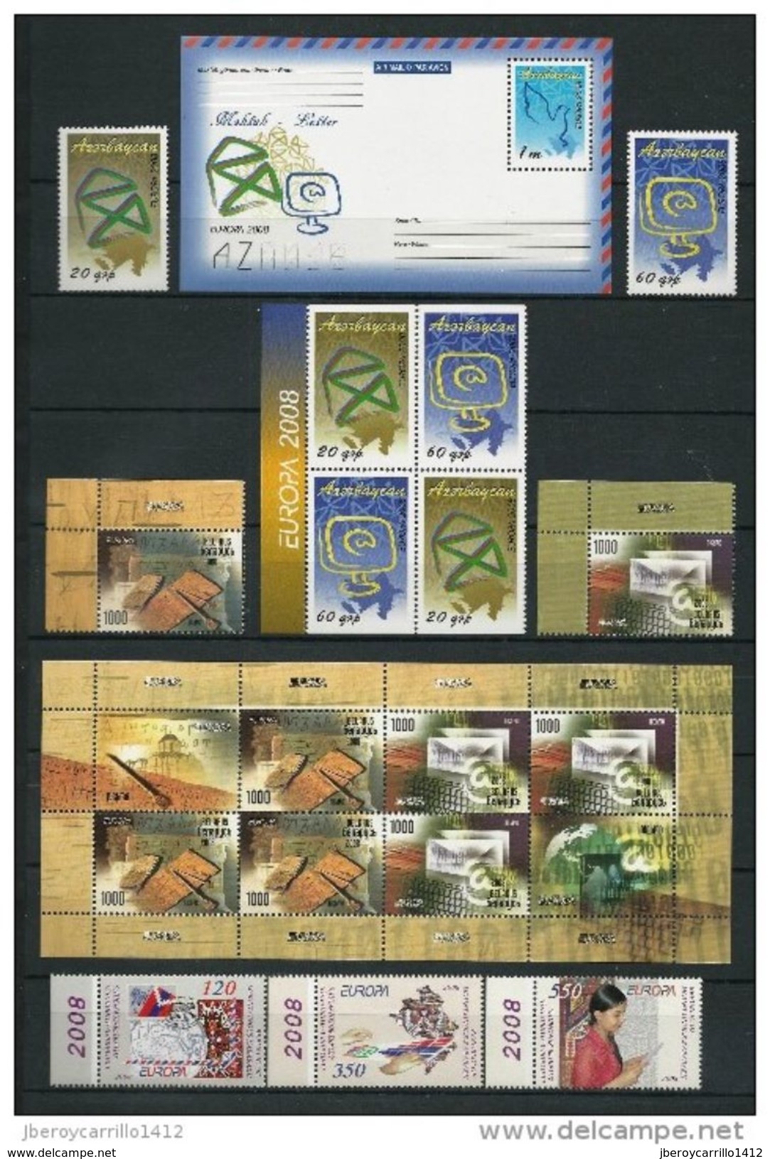 EUROPA 2008- “LA CARTA ESCRITA - DER BRIEF"- COLECCIÓN  MUY COMPLETA DE SELLOS Y HOJITAS BLOQUE.- EMITEN 65 PAÍSES - Collections