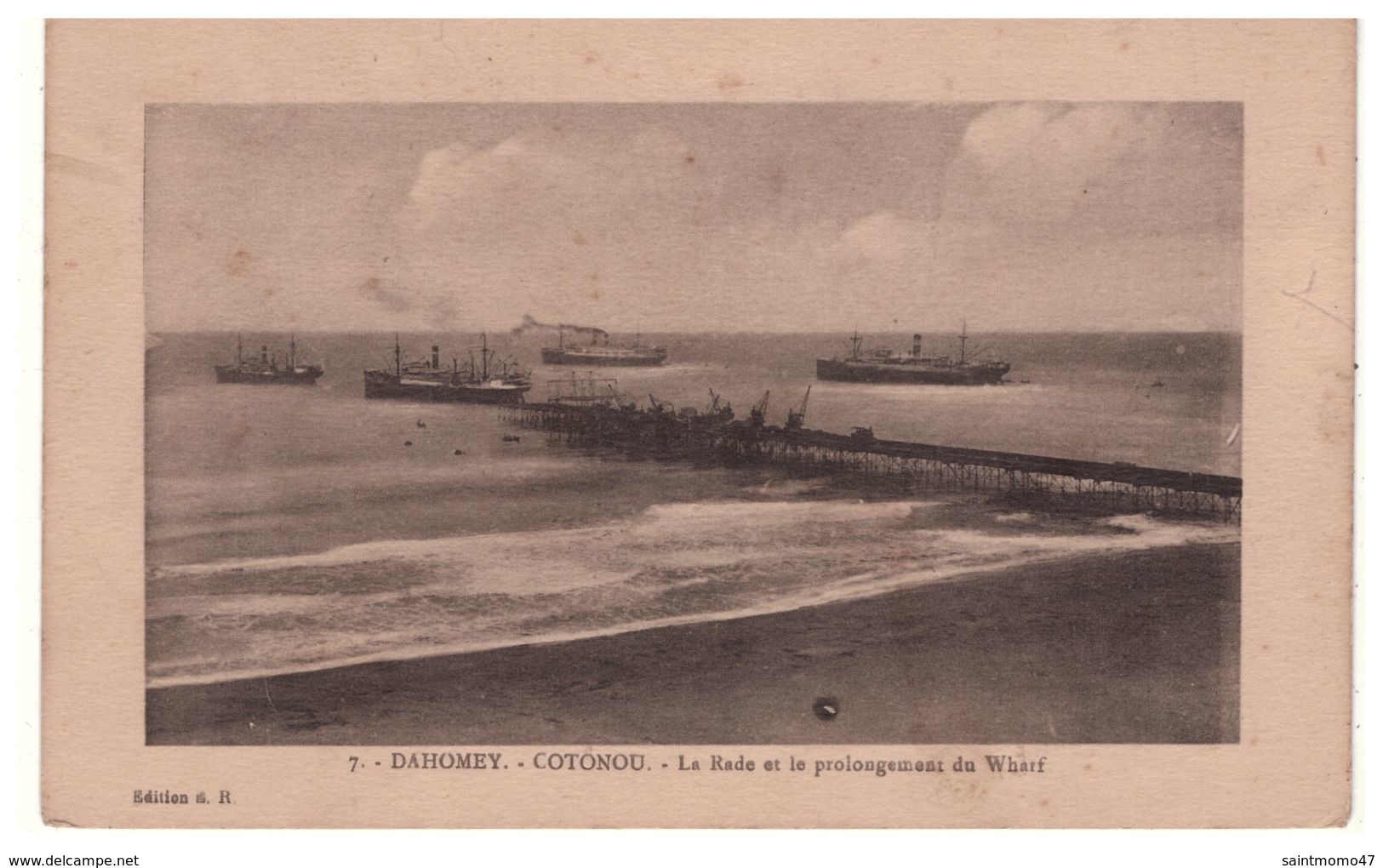 Bénin . Dahomey . La Rade Et Le Prolongement Du Wharf - Réf. N°5356 - - Dahomey