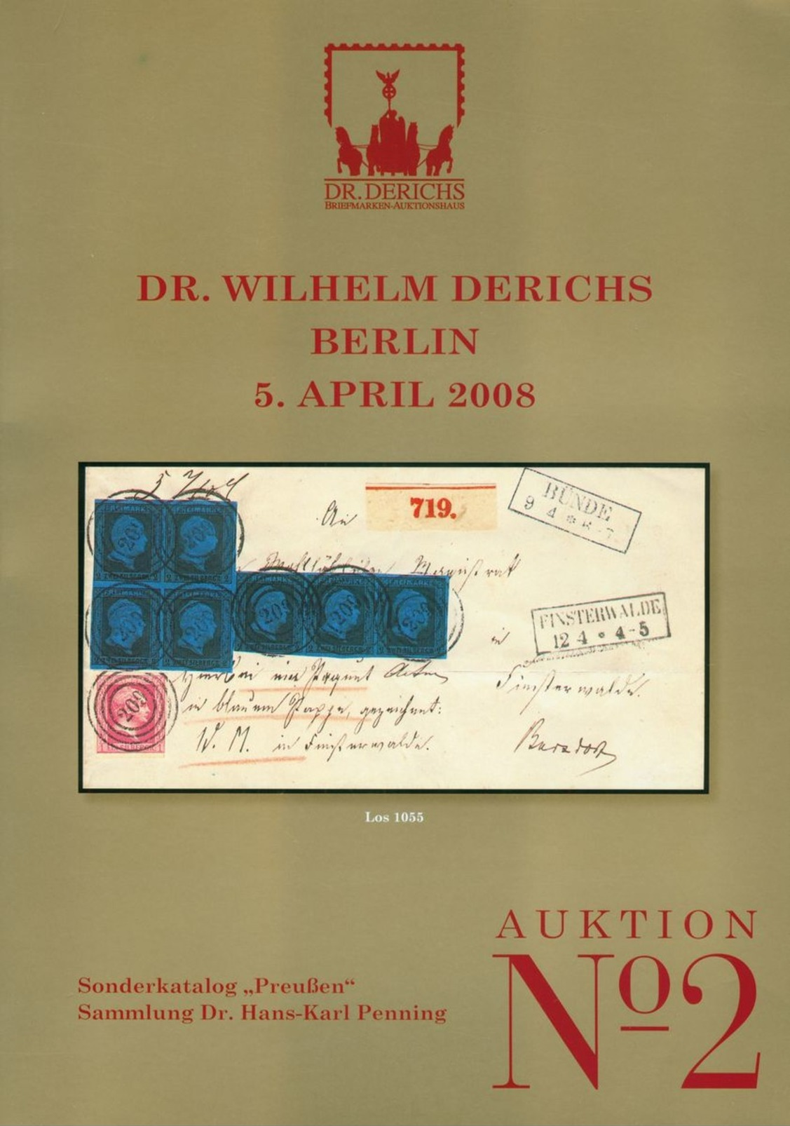 Preußen Sammlung Dr. Penning Sonderkatalog Derichs 2008 - Auktionskataloge