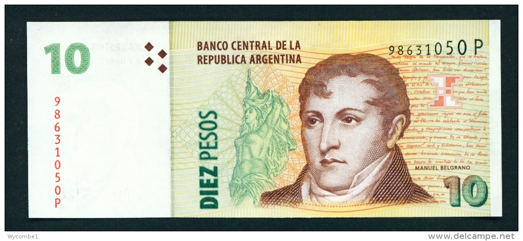 ARGENTINA  -  2003  10 Pesos  UNC Banknote - Argentina