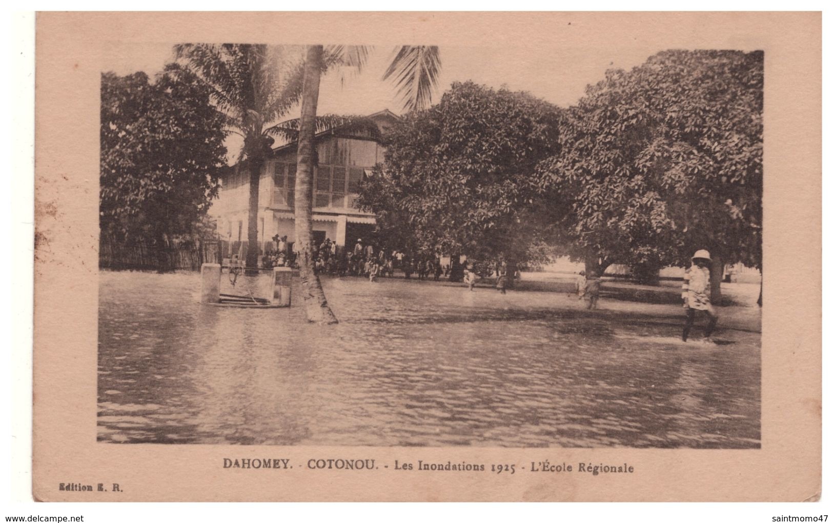 Bénin . Dahomey . Cotonou . Les Inondations 1925 . L'Ecole Régionale - Réf. N°5360 - - Dahomey