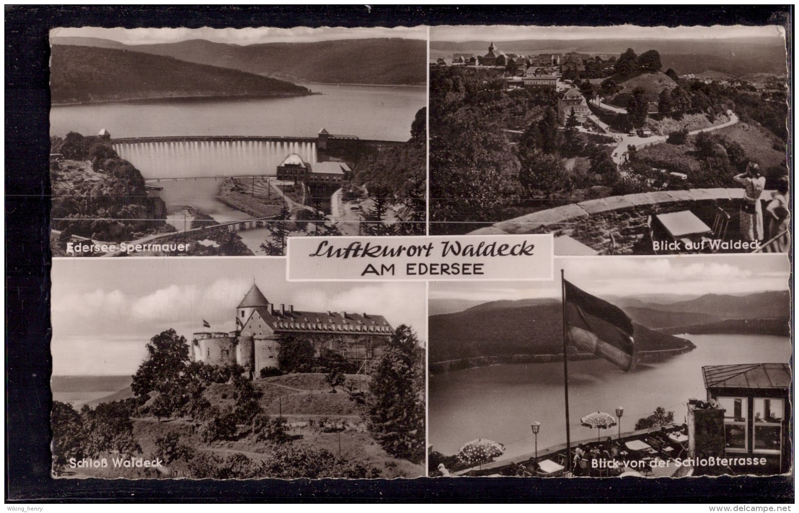 Waldeck Am Edersee - S/w Mehrbildkarte 1 - Waldeck