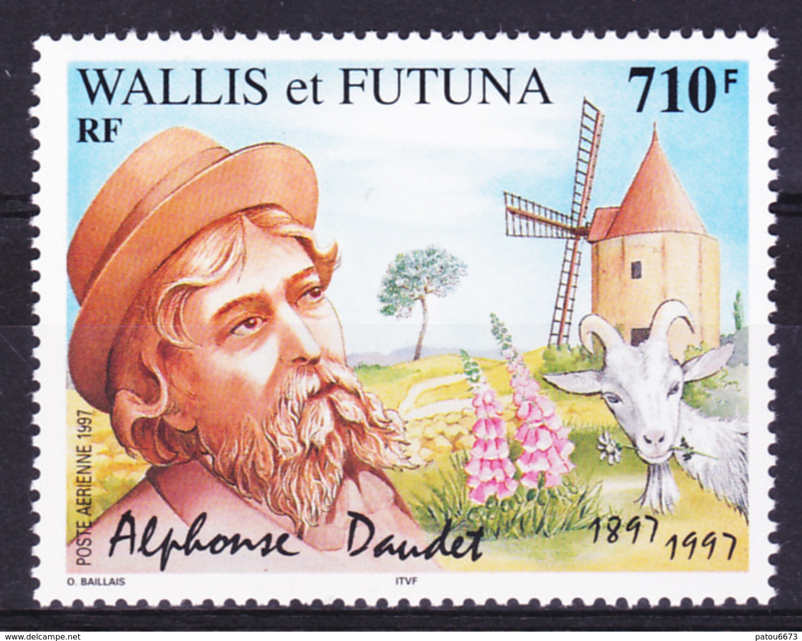 Wallis Et Futuna 1997 Airmail Alphonse Daudet Lettres De Mon Moulin ( Yv PA 202 ) MNH** Luxe - Neufs