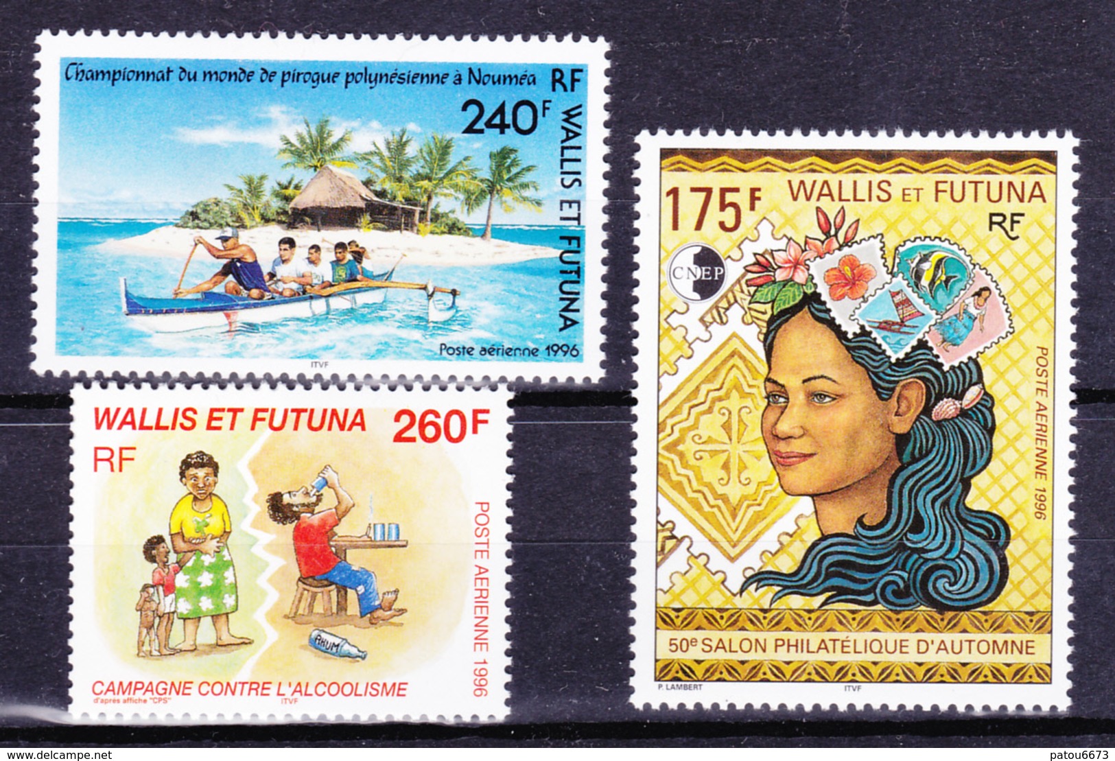 Wallis Et Futuna 1996 Airmail Small Lot ( Yv PA 191 195 196 ) MNH** Luxe - Unused Stamps