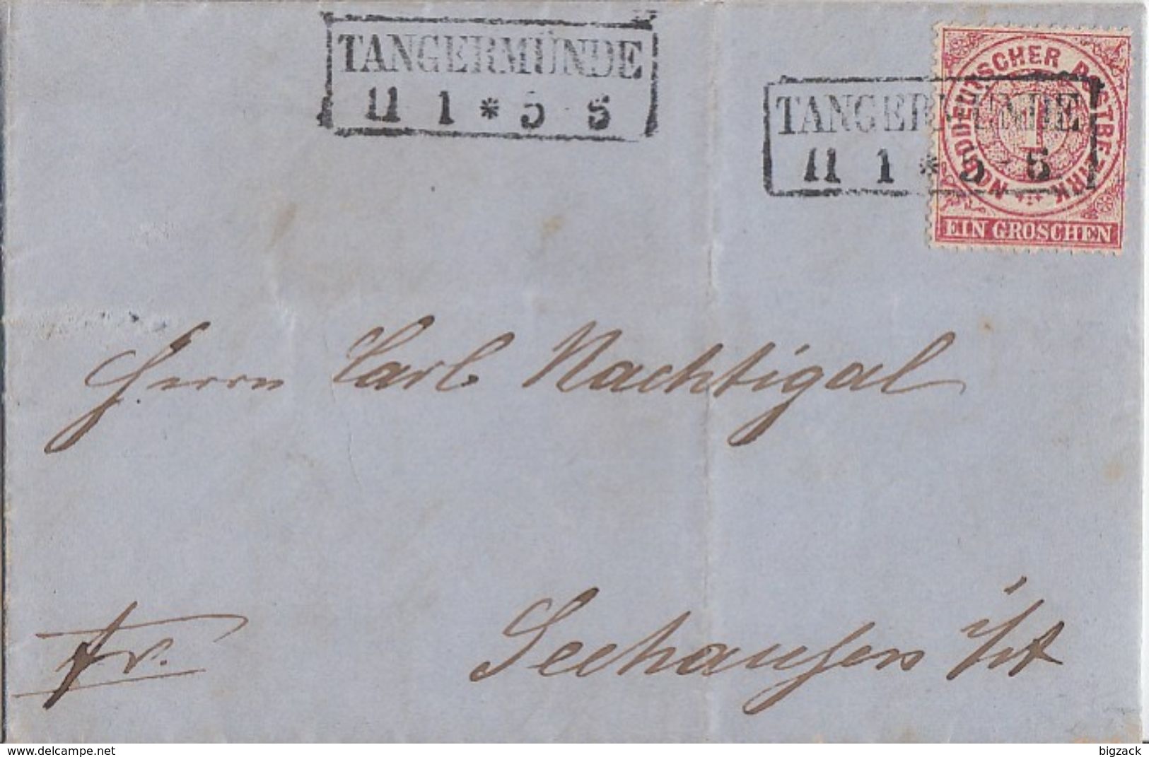 NDP Brief EF Minr.16 R2 Tangermünde 11.1. Gel. Nach Seehausen - Briefe U. Dokumente