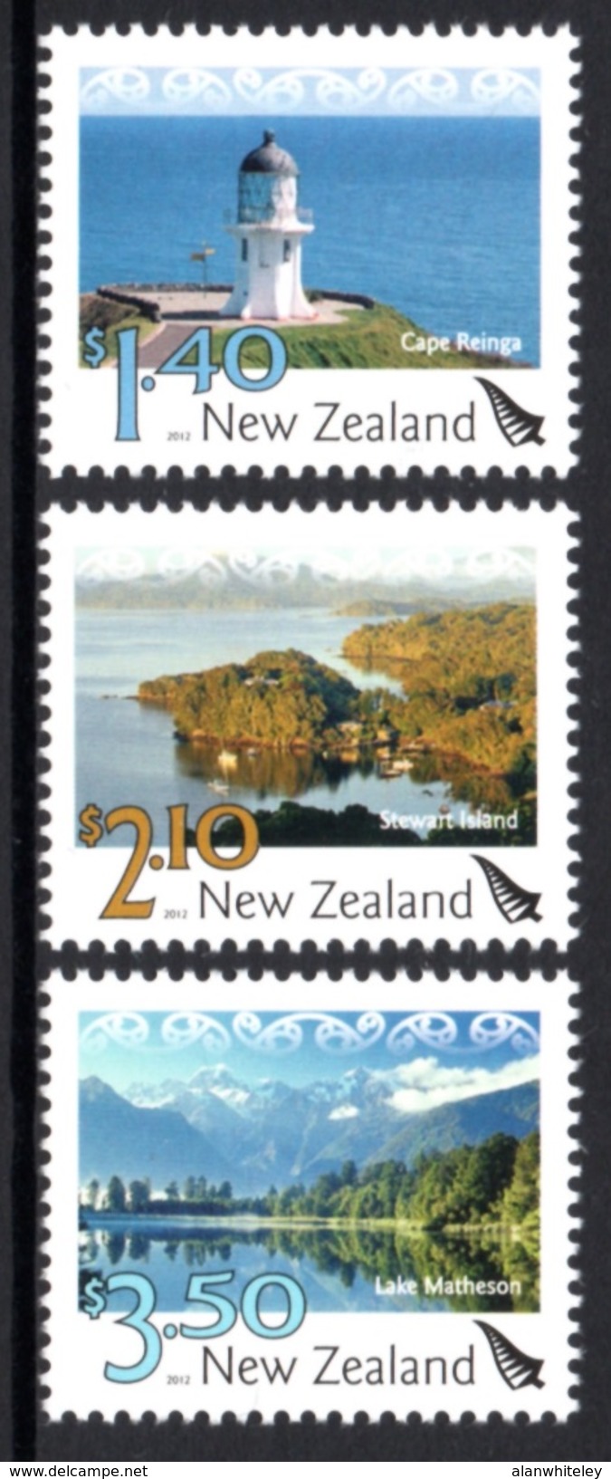 NEW ZEALAND 2012 New Zealand Landscapes (4th Series): Set Of 3 Stamps UM/MNH - Nuevos