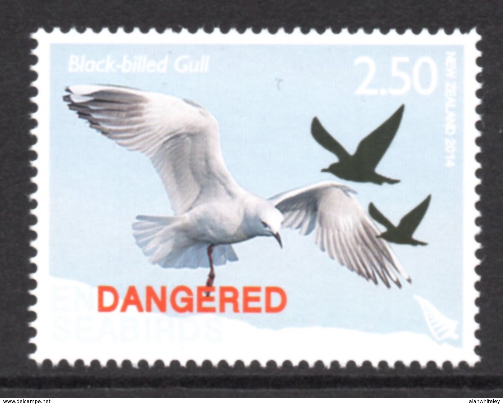 NEW ZEALAND 2014 Endangered Seabirds NZD2.50 Gull: Single Stamp UM/MNH - Nuovi