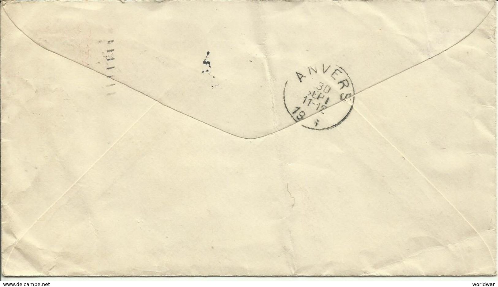 1906   Prestamped Envelope 2c + 3c In Stamps From Boston, Mass. To Antwerp Belgium - 1901-20