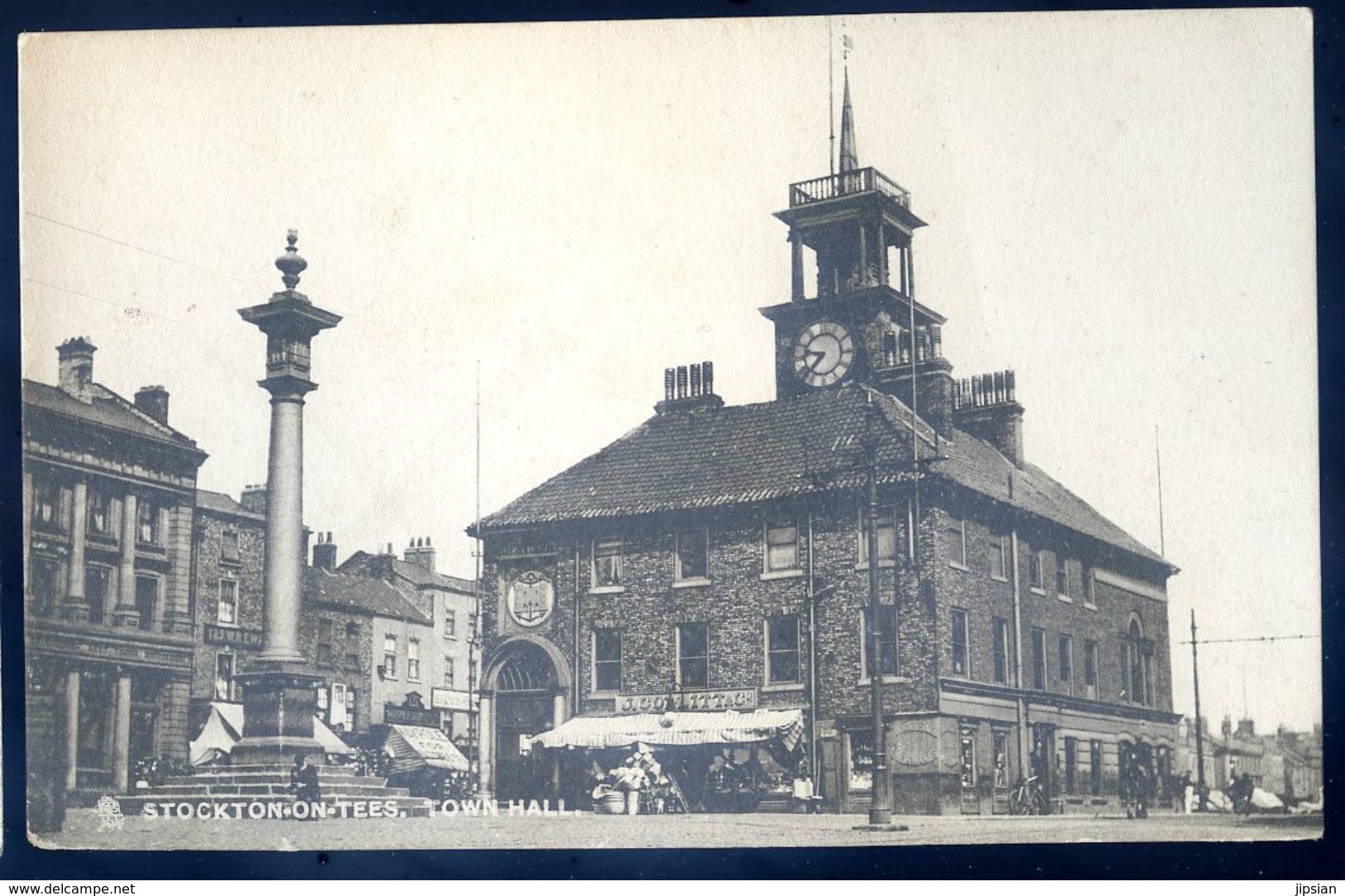 Cpa Angleterre Durham Stockton On Tees -- Town Hall   SEP17-55 - Andere & Zonder Classificatie