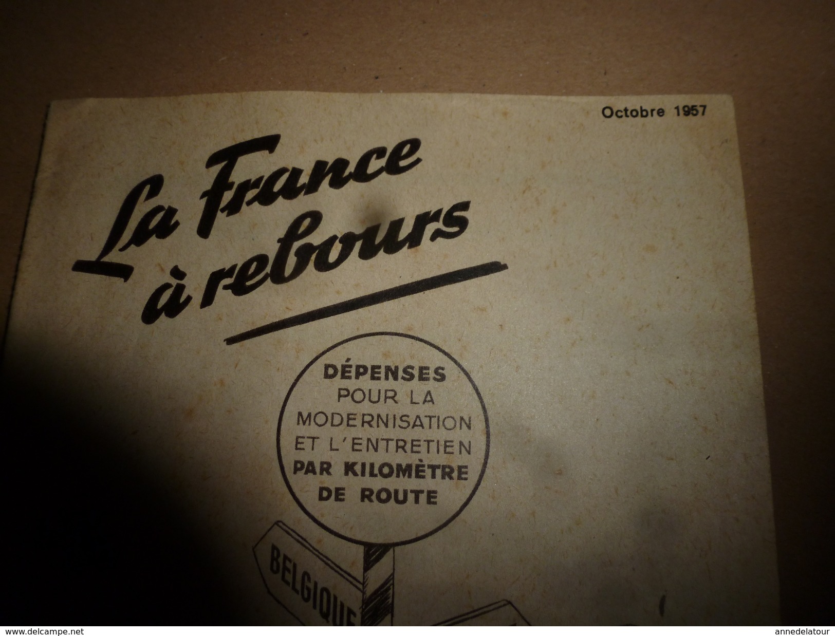 1957 La FRANCE à REBOURS Dans L'entretien Des ROUTES - Other & Unclassified
