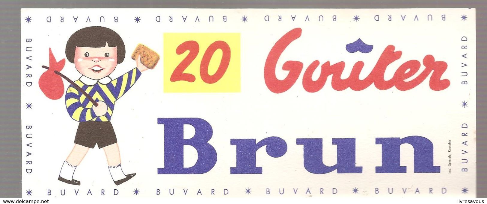 Buvard BRUN 20 Goûter Brun - Sucreries & Gâteaux