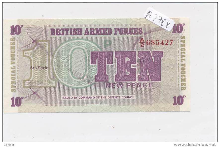 Billets - B2788-British Armed Forces - 10New Pence (type, Nature, Valeur, état... Voir  Double Scans) - Andere & Zonder Classificatie