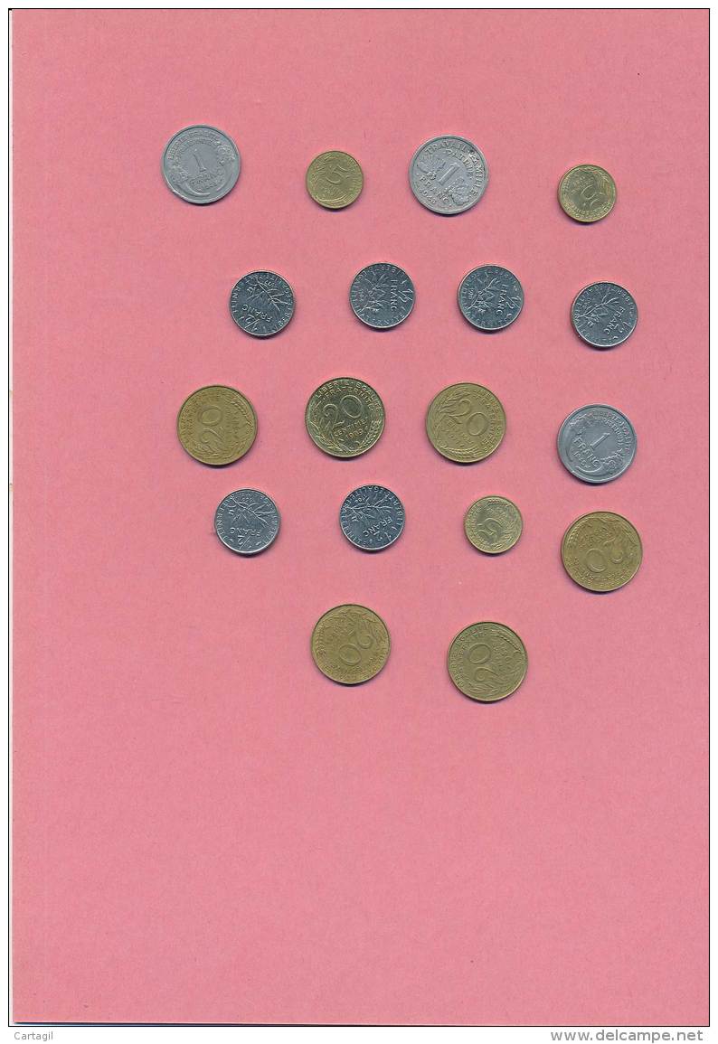 Monnaies- B2794-France Lot Diverses Pièces ( Type, Nature, Valeur, état...A Apprécier D'après Double Scan)-Envoi Gratuit - Kiloware - Münzen