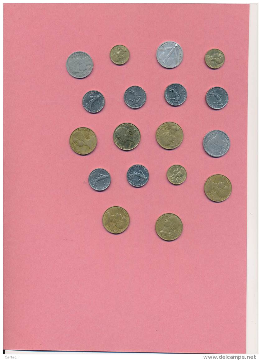 Monnaies- B2794-France Lot Diverses Pièces ( Type, Nature, Valeur, état...A Apprécier D'après Double Scan)-Envoi Gratuit - Mezclas - Monedas