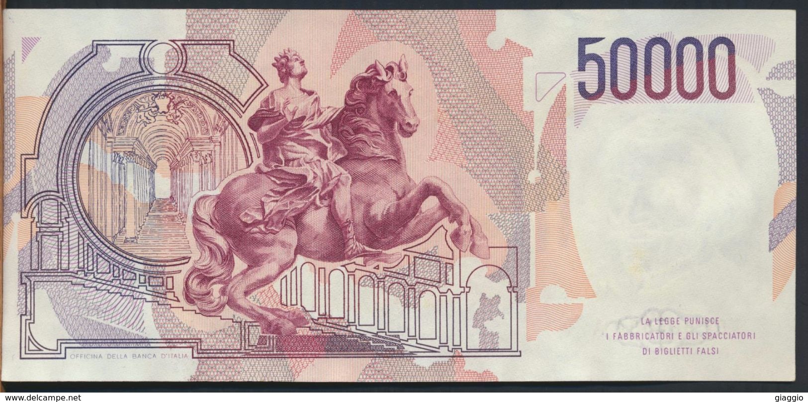 °°° ITALIA - 50000 LIRE BERNINI I° TIPO 06/03/1992 SERIE DE °°° - 50000 Lire