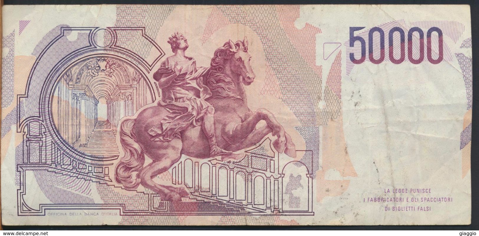 °°° ITALIA - 50000 LIRE BERNINI I° TIPO 01/12/1986 SERIE AC °°° - 50000 Liras