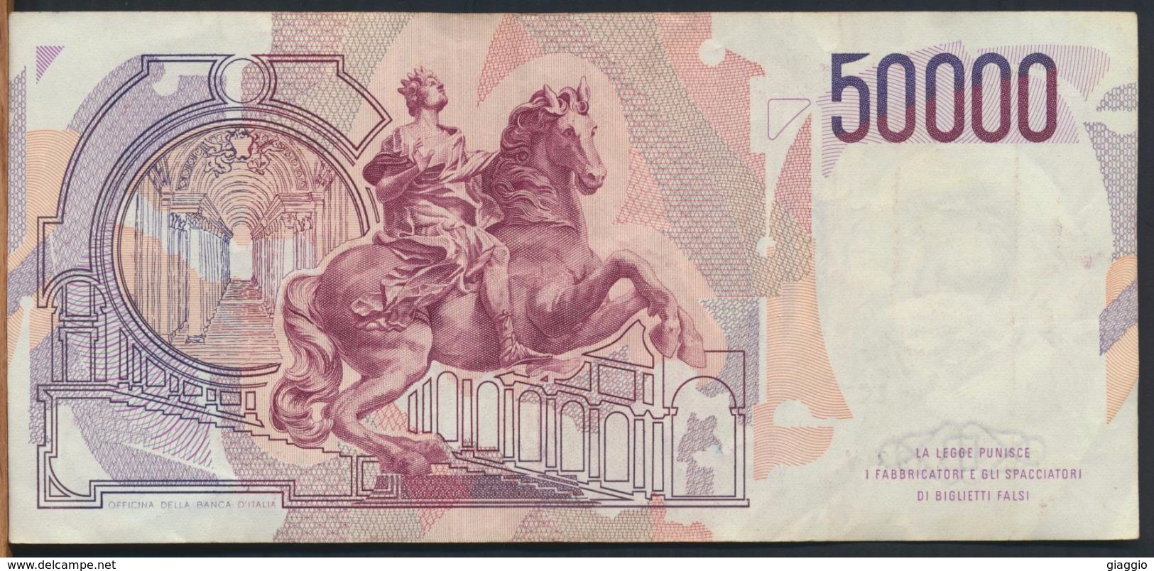 °°° ITALIA - 50000 LIRE BERNINI I° TIPO 25/01/1990 SERIE PD °°° - 50000 Liras