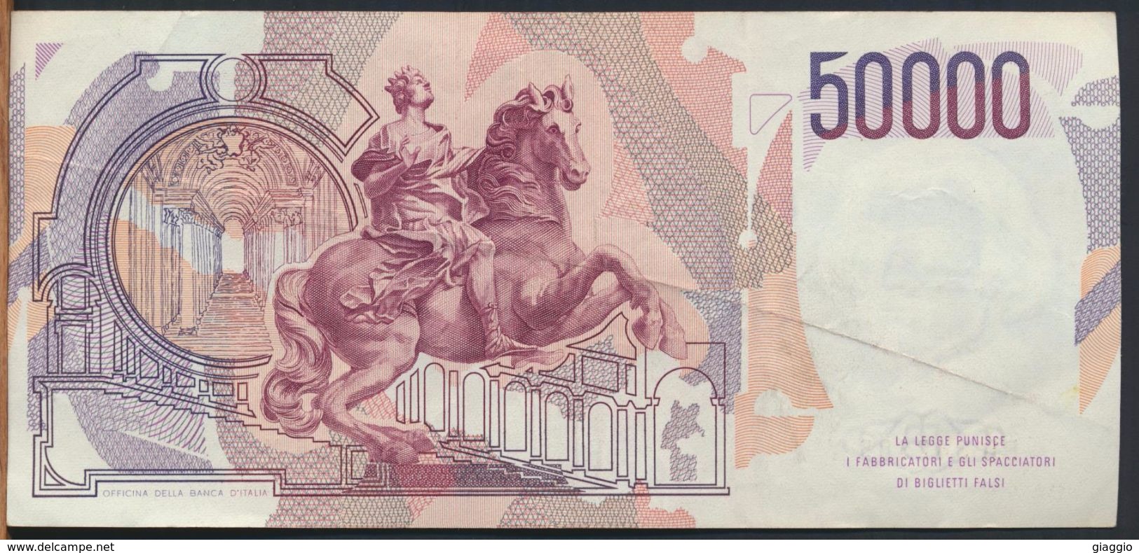 °°° ITALIA - 50000 LIRE BERNINI I° TIPO 25/01/1990 SERIE BD °°° - 50000 Liras