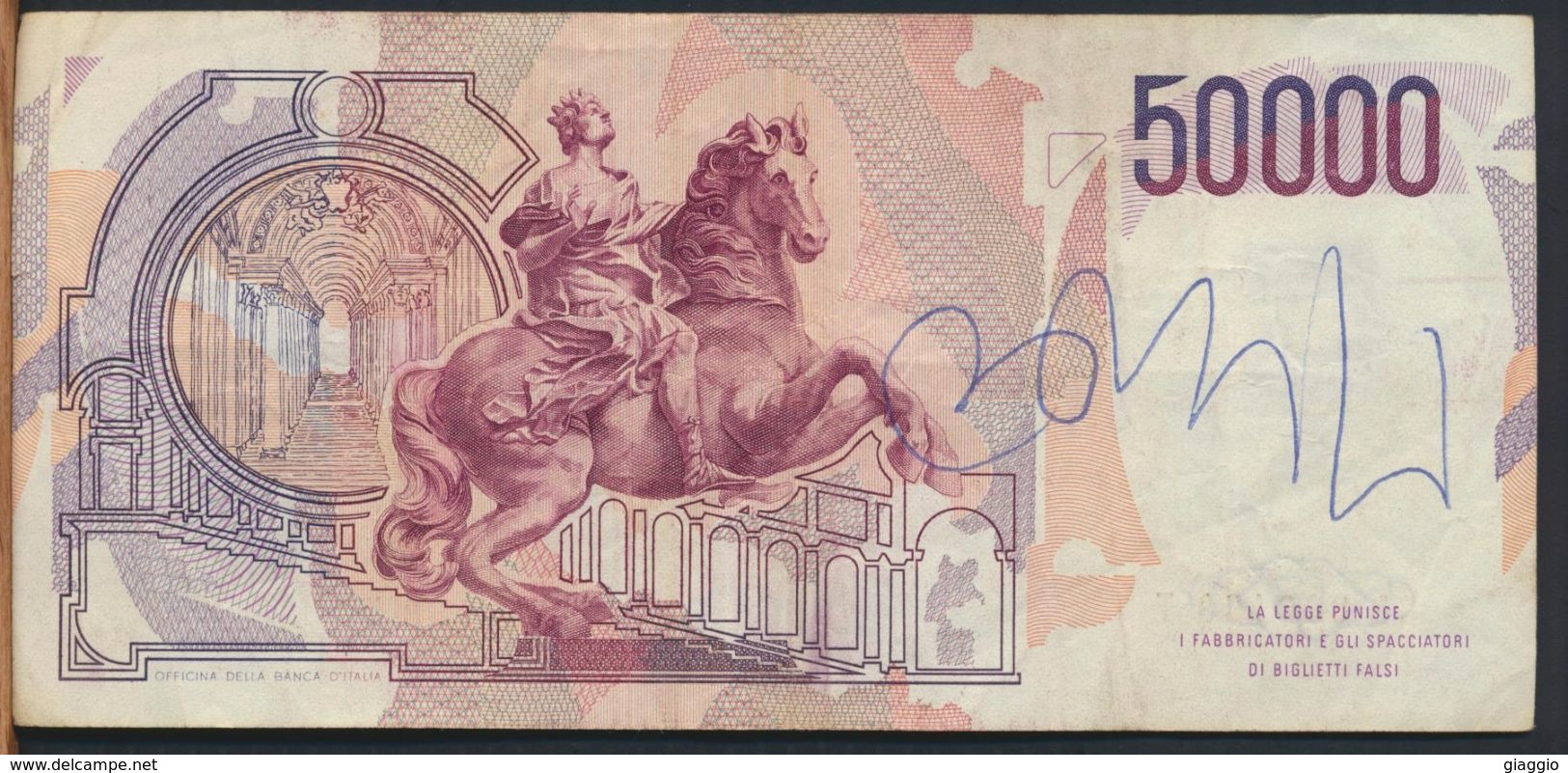 °°° ITALIA - 50000 LIRE BERNINI I° TIPO 25/01/1990 SERIE GD °°° - 50.000 Lire