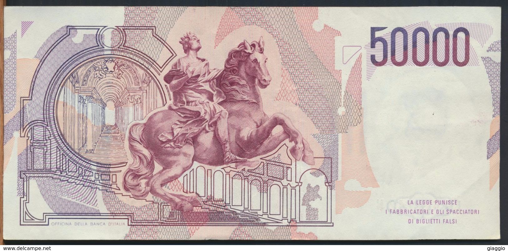 °°° ITALIA - 50000 LIRE BERNINI I° TIPO 25/01/1990 SERIE HD °°° - 50.000 Lire