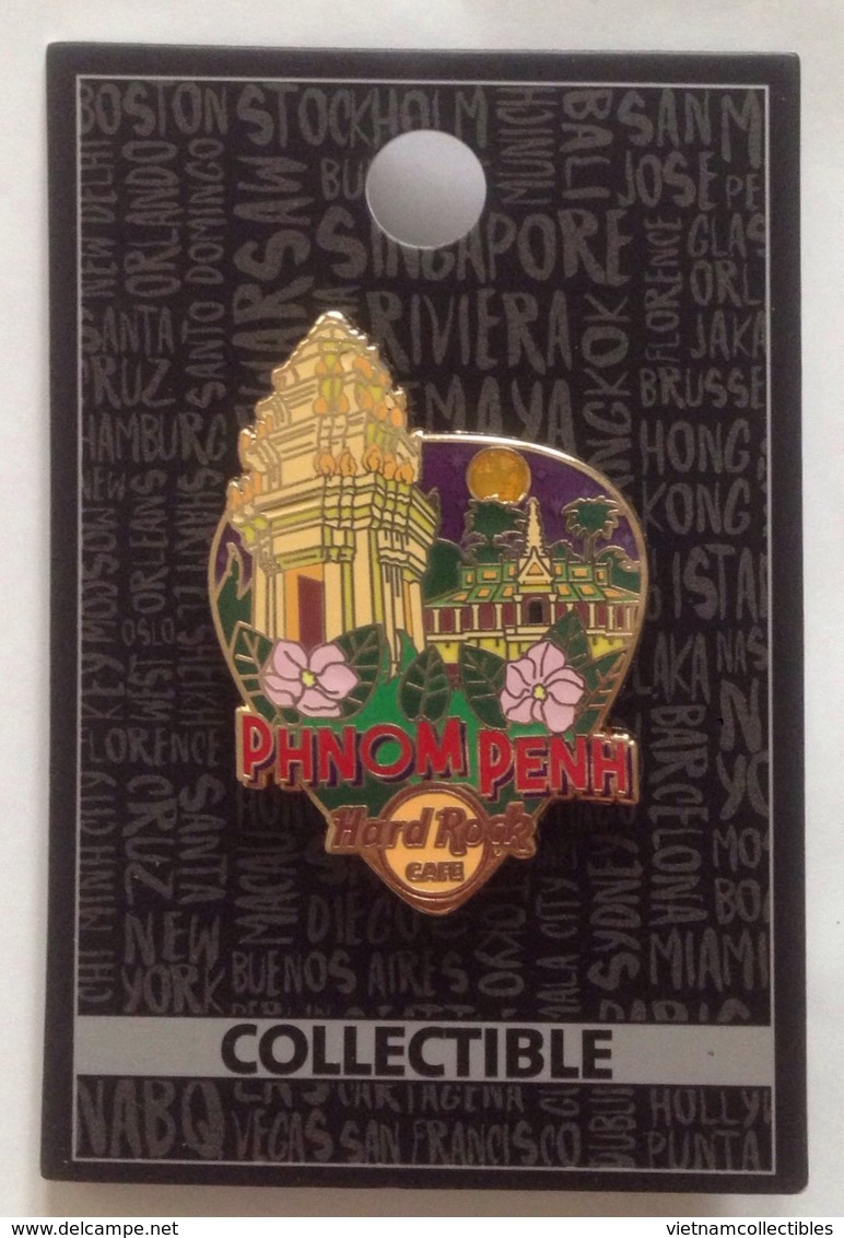 HRC Hard Rock Cafe Phnom Penh - Cambodia Core City Pin 2 - BRAND NEW / 2 Photo - Music