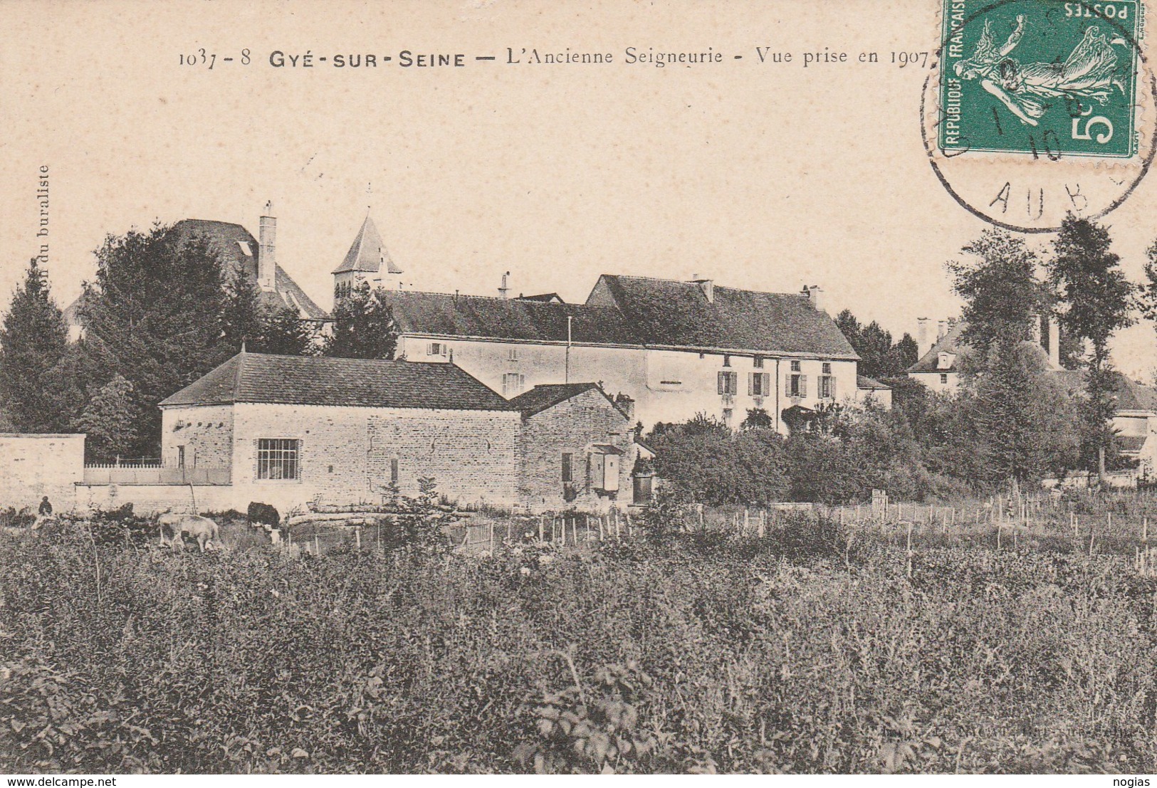 GYE SUR SEINE - L'ANCIENNE SEIGNEURIE - VUE PRISE EN 1907 - TRES BEAU PLAN -  TOP !!! - Bar-sur-Seine