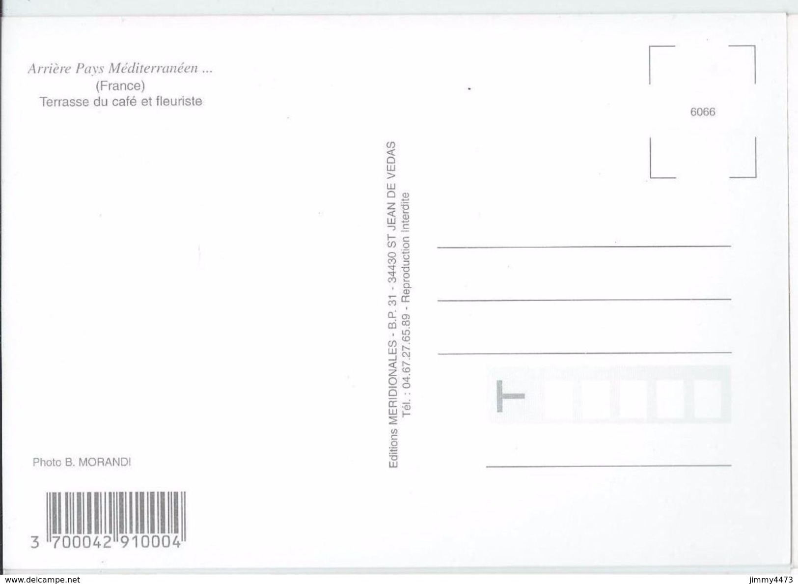 CPM - Terrasse Du Café Et Fleuriste - Arrière Pays Méditerranéen - Photo MORANDI - Ed. MERIDIONALES - Scans Recto-Verso - Caffé
