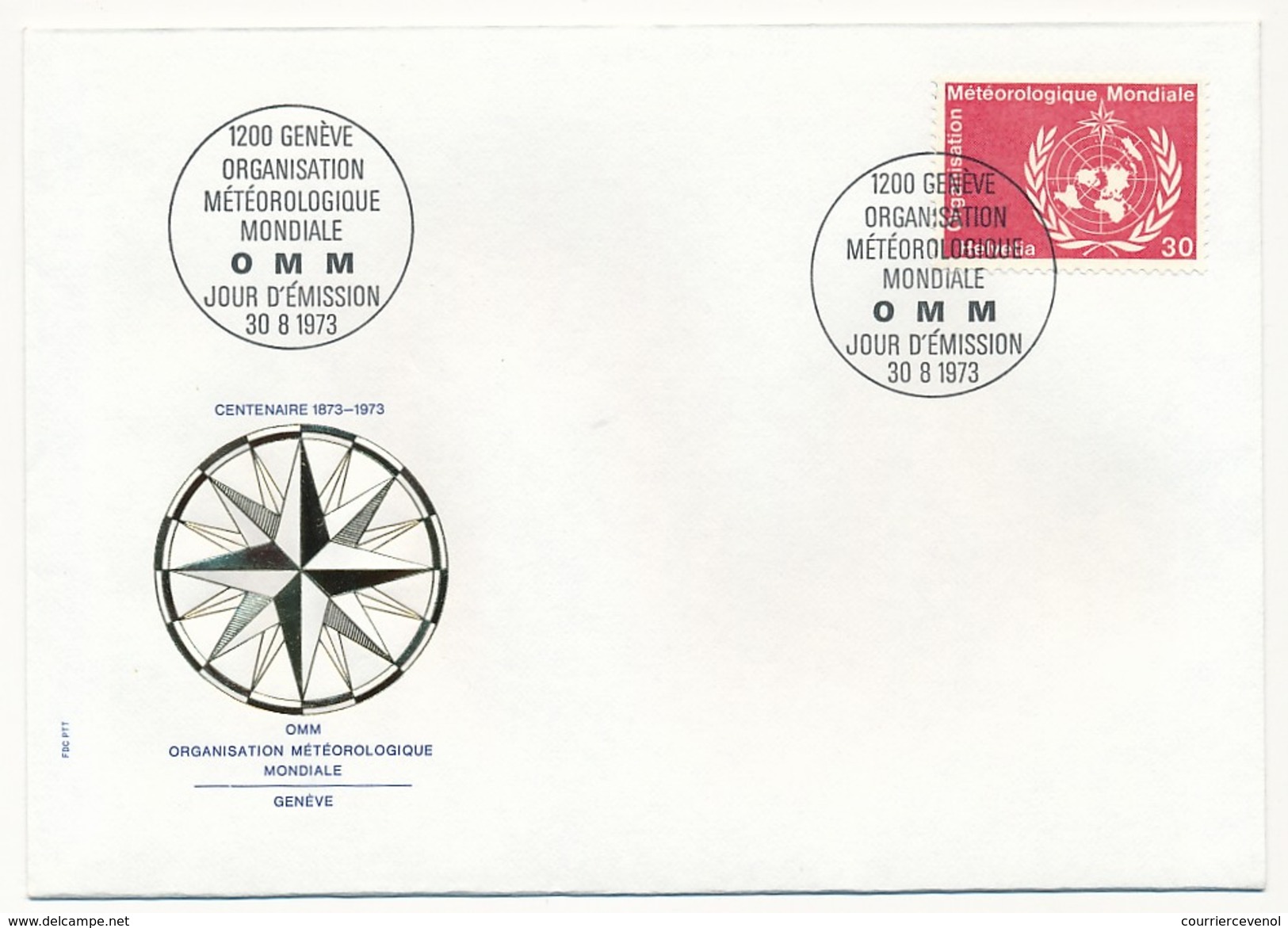 SUISSE - 8 Enveloppes FDC - Organisation Météorologique Mondiale 1973 (Timbres De Service) - Protezione Dell'Ambiente & Clima